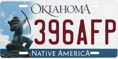 OK license plate 396AFP