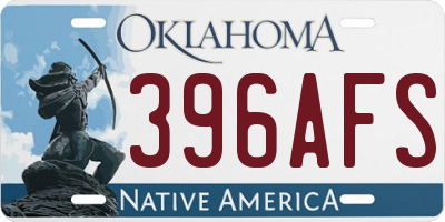 OK license plate 396AFS