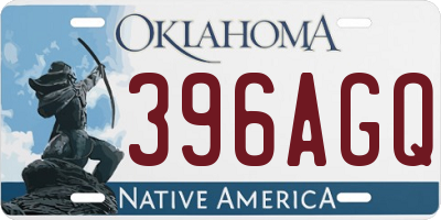 OK license plate 396AGQ
