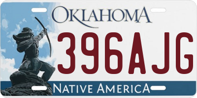 OK license plate 396AJG