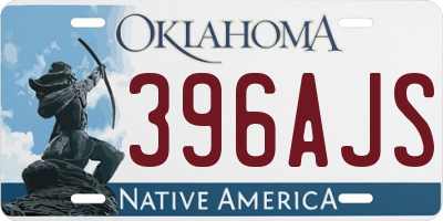 OK license plate 396AJS