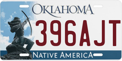 OK license plate 396AJT