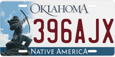 OK license plate 396AJX
