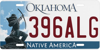 OK license plate 396ALG