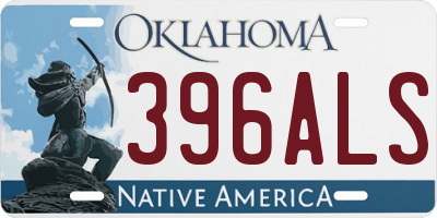 OK license plate 396ALS
