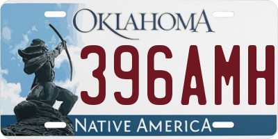 OK license plate 396AMH