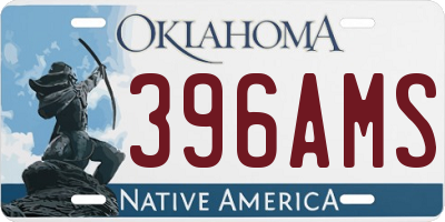 OK license plate 396AMS