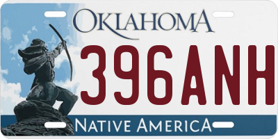 OK license plate 396ANH