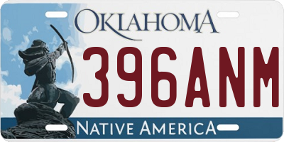 OK license plate 396ANM