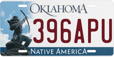 OK license plate 396APU