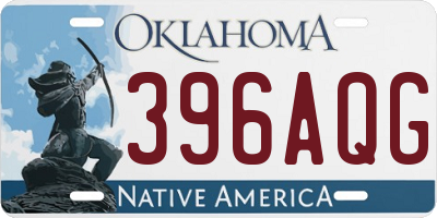 OK license plate 396AQG