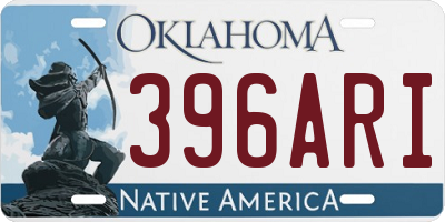 OK license plate 396ARI