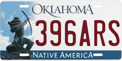OK license plate 396ARS