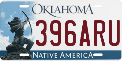 OK license plate 396ARU