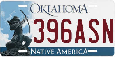 OK license plate 396ASN
