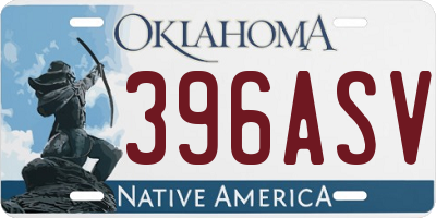 OK license plate 396ASV