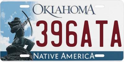 OK license plate 396ATA