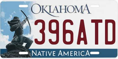 OK license plate 396ATD