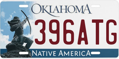 OK license plate 396ATG