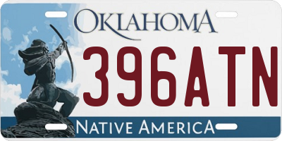 OK license plate 396ATN