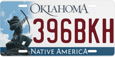 OK license plate 396BKH