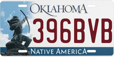 OK license plate 396BVB