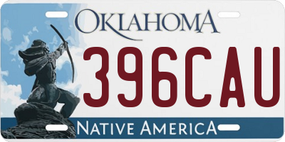 OK license plate 396CAU
