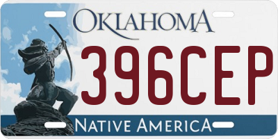 OK license plate 396CEP