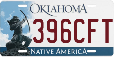 OK license plate 396CFT