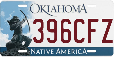 OK license plate 396CFZ