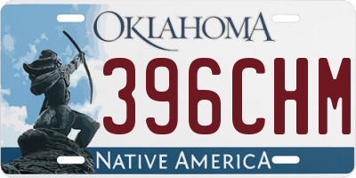 OK license plate 396CHM