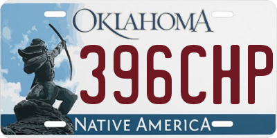 OK license plate 396CHP