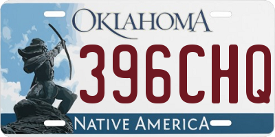 OK license plate 396CHQ