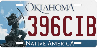 OK license plate 396CIB