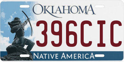OK license plate 396CIC