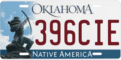 OK license plate 396CIE
