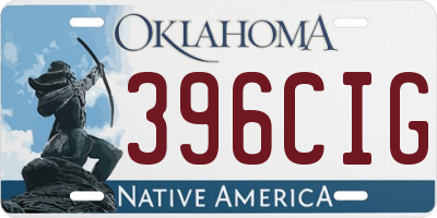 OK license plate 396CIG