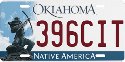 OK license plate 396CIT
