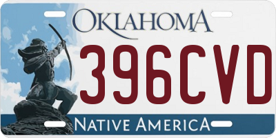 OK license plate 396CVD