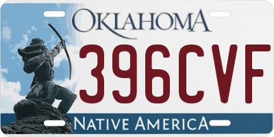 OK license plate 396CVF