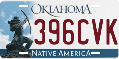 OK license plate 396CVK