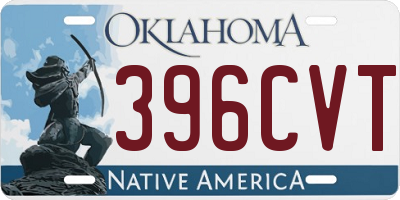 OK license plate 396CVT