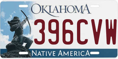 OK license plate 396CVW