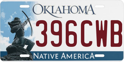 OK license plate 396CWB