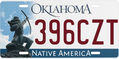 OK license plate 396CZT