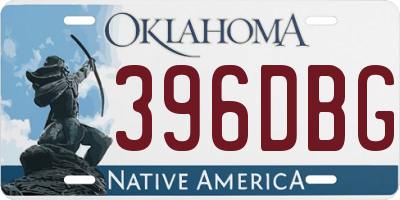 OK license plate 396DBG
