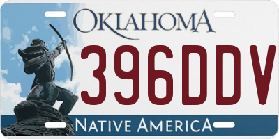 OK license plate 396DDV