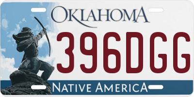 OK license plate 396DGG