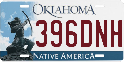 OK license plate 396DNH