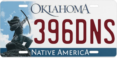OK license plate 396DNS